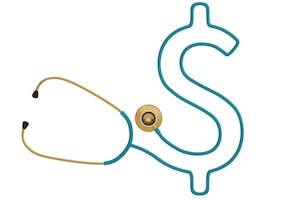 Dollar Sign and Stethoscope